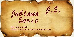 Jablana Sarić vizit kartica